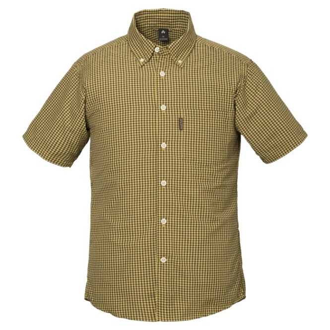 Mens Wickron Dry Touch Short Sleeve Shirt, Brown 25