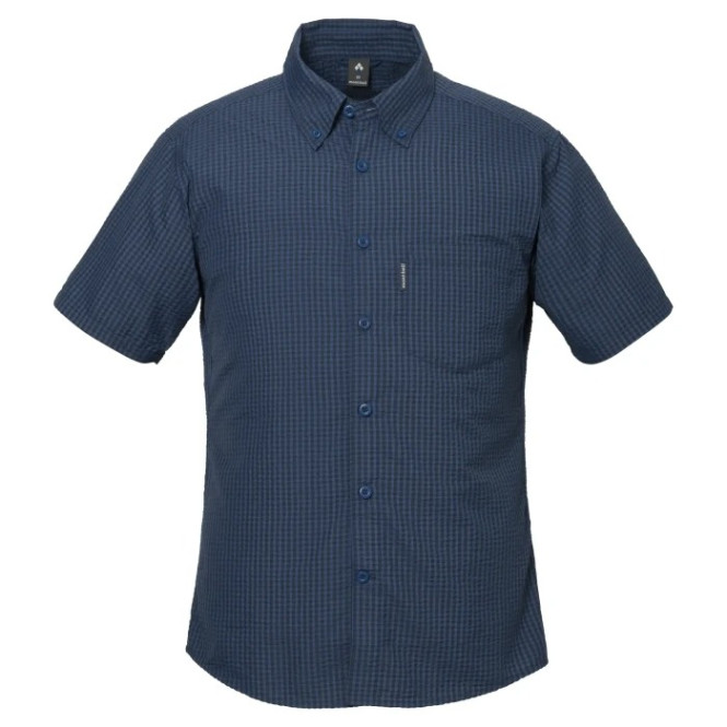 Mens Wickron Dry Touch Short Sleeve Shirt, Navy 25