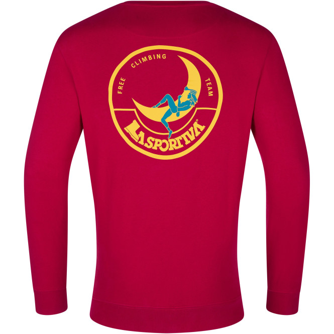 Ms Climbing On The Moon Sweatshirt, Fuchsia/Yellow