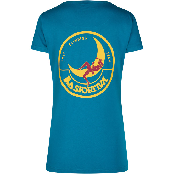 Ws Climbing On The Moon T-shirt, Turquoise/Yellow