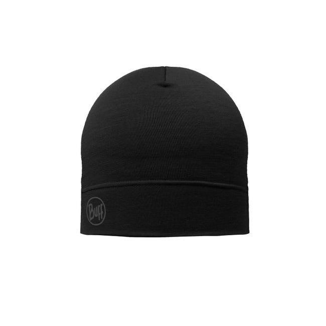 Merino Lightweight Beanie, Solid Black