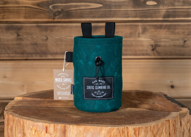 Chalk Bag Waxed Canvas Emerald