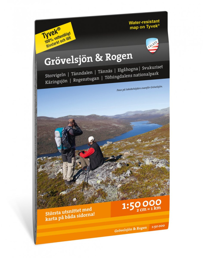 Grövelsjön and Rogen 1:50.000