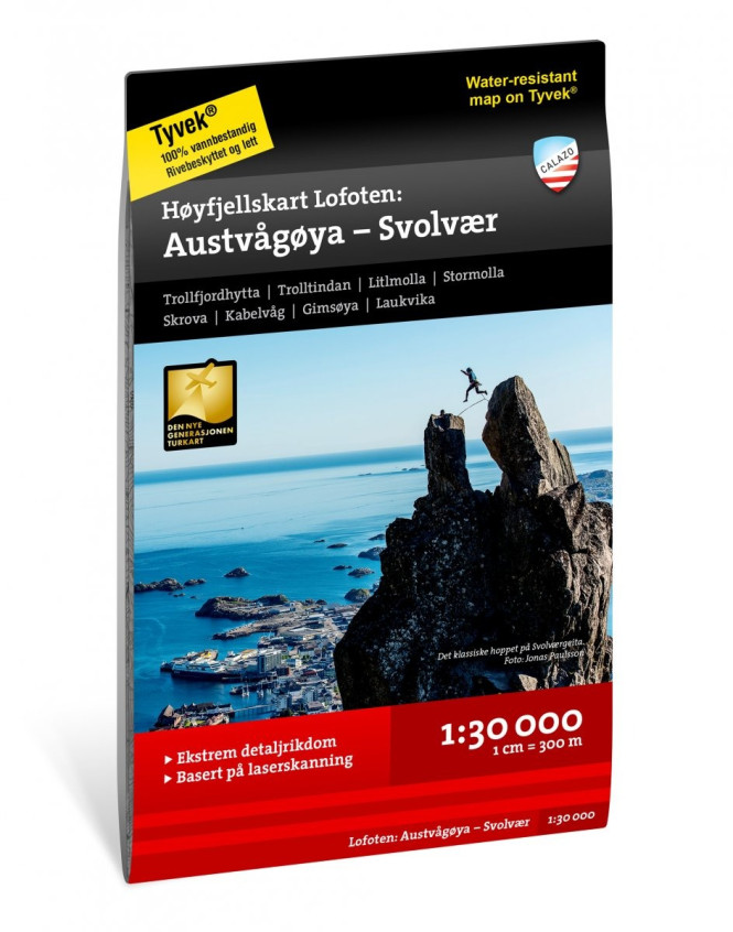 Høyfjellskart Lofoten: Austvågøya – Svolvær 1:30.000