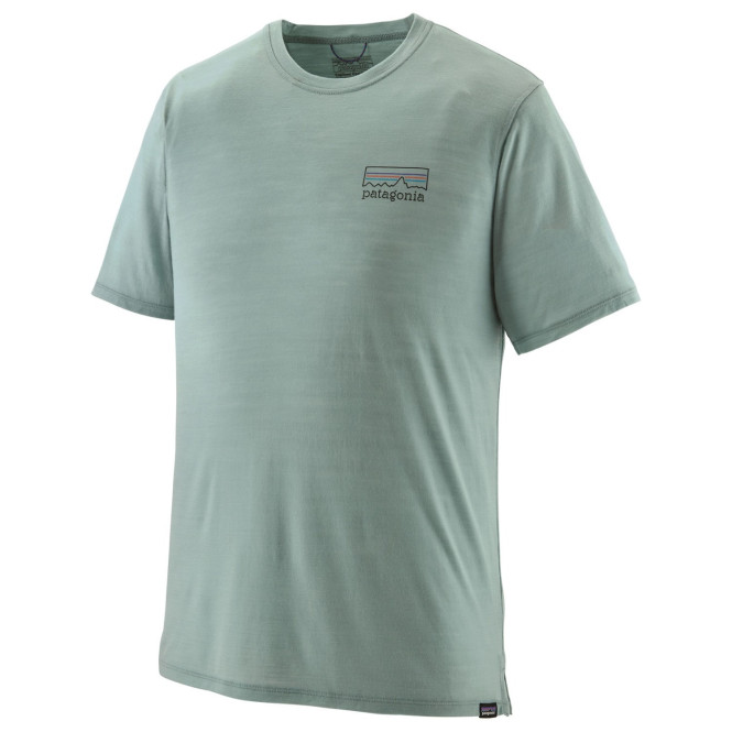 Ms Cap Cool Merino Graphic Shirt, Fitz Roy Strata: Thermal Blue