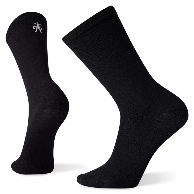 Hike Classic Zero Cushion Liner Crew Socks, Black