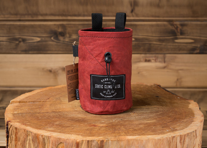 Chalk Bag Waxed Canvas Oxblood