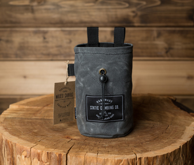 Chalk Bag Waxed Canvas Gunpowder