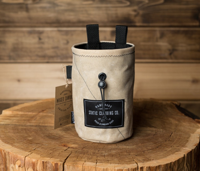 Chalk Bag Waxed Canvas Bone